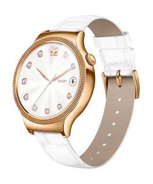 Huawei Watch Rose Gold Case with White Leather Band for Women